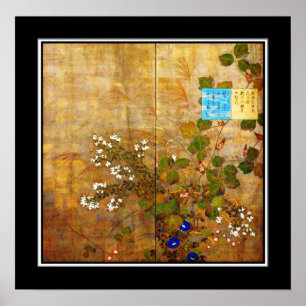 Affiche Art Asiatique Vintage Suzuki Kiitsu, Japon