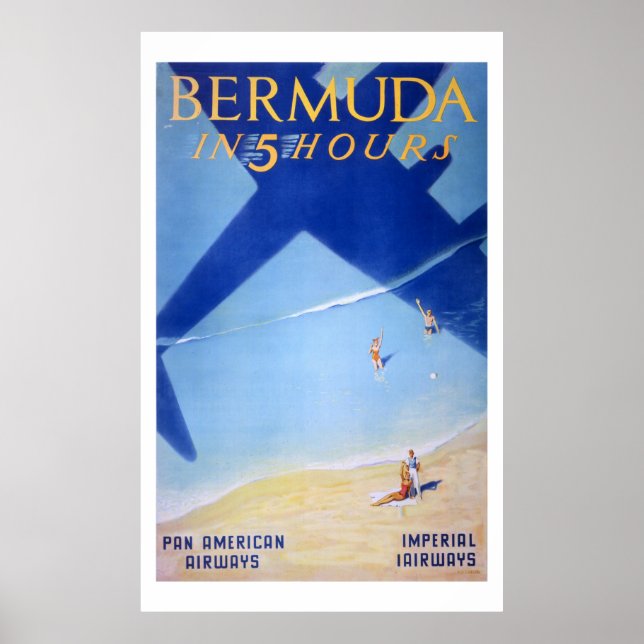 Affiche Art déco de l'aviation des années 1930 (Devant)