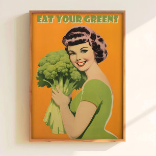 Affiche Art Mangez Vos Épinards Imprimable Cuisine