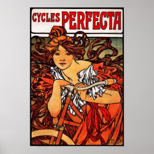 Affiche Art Vintage Alfons Mucha 1902 Cycles