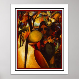 Affiche Art Vintage août Macke Amérindiens 2