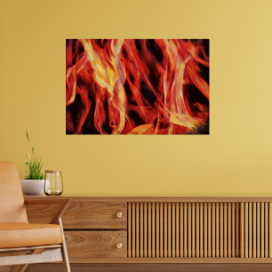 Affiche artistique de feu abstrait flamboyant chau