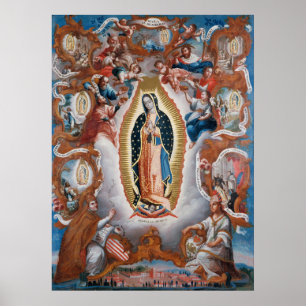 Affiche artistique de la "Vierge de Guadalupe"