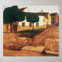 Affiche artistique de Rivera "La rue à Avila"
