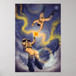 Affiche Astronautes et Poussière d'Étoiles