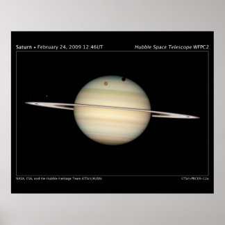 Affiche astronomique Saturns Moons Transit