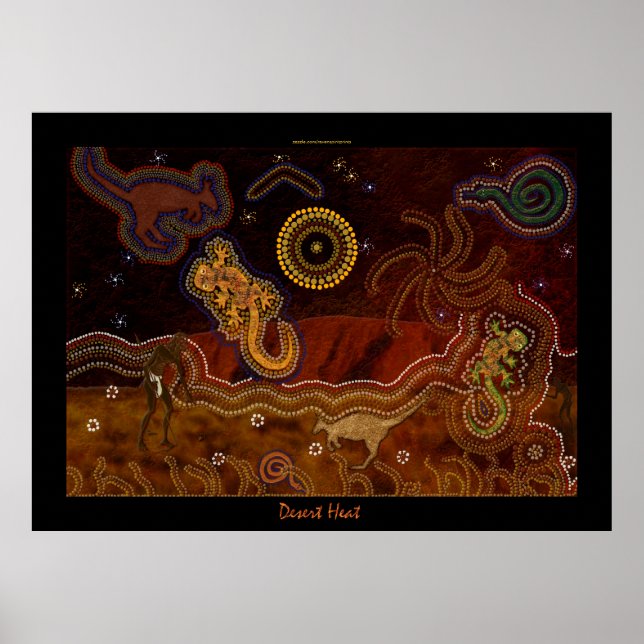Affiche australienne sur la chaleur du désert (Devant)
