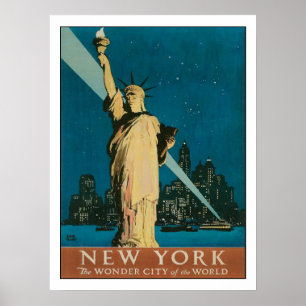 Affiche avec la copie vintage d'affiche de New