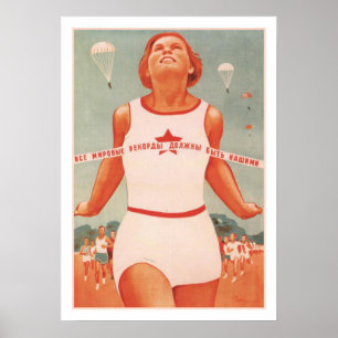 Affiche avec la propagande vintage d'Union