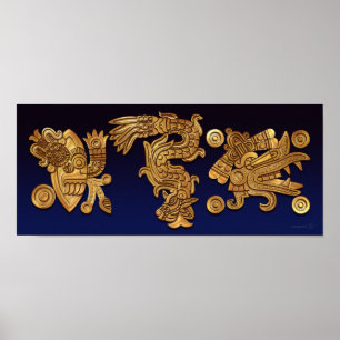 Affiche aztèque d'or