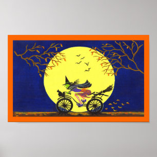 Affiche "balai cassé " d'art de Halloween