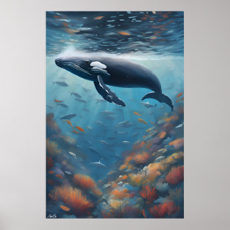 Affiche | Baleine à bosse | Art