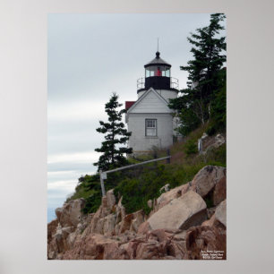 Affiche basse de phare de port