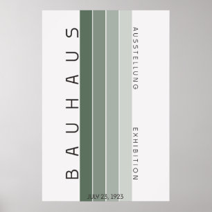 Affiche Bauhaus Vert Sauge