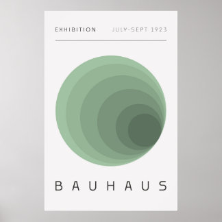 Affiche Bauhaus Vert Sauge