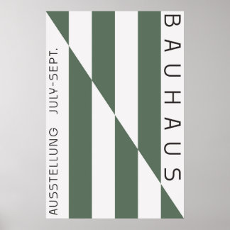 Affiche Bauhaus Vert Sauge