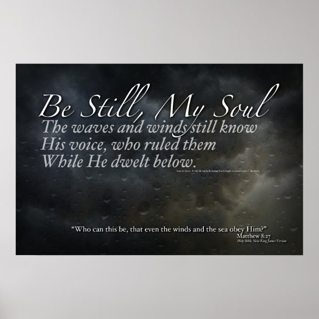 Affiche "Be Still My Soul" (Devant)