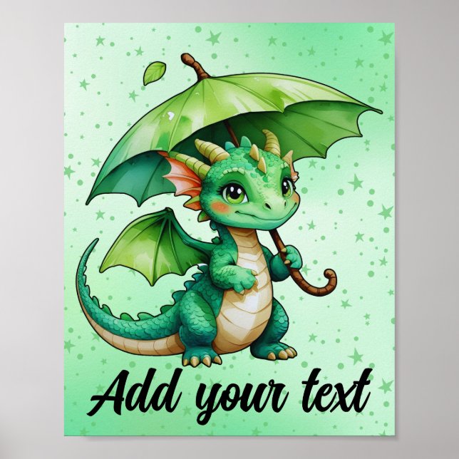 Affiche bébé dragon 8x10 (Devant)