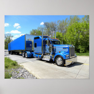 Affiche bleue de rideau en Lanita W900L