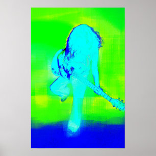 Affiche bleue électrique