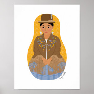 Affiche bolivienne de Matryoshka Aymara