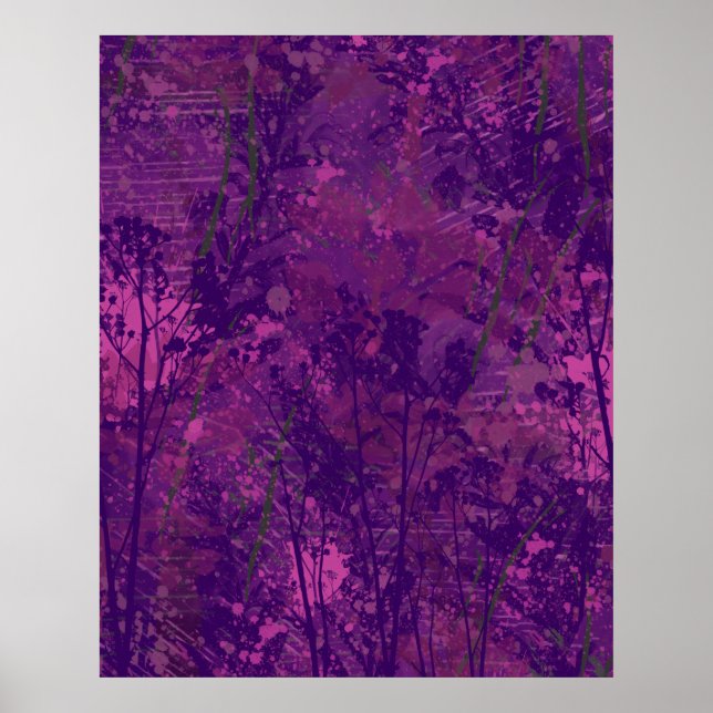 Affiche botanique rose moderne (Devant)
