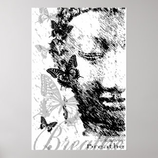 Affiche Breathe Buddha