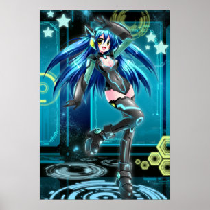 Affiche BRITANNIQUE de Mizuki de réseau d'Anime