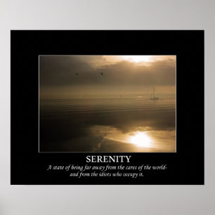 Affiche brumeuse de De-motivation de sérénité de