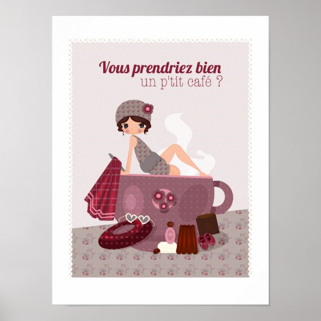 Affiche café pour votre cuisine poster (Front)