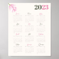 Affiche Calendrier 2023 PIVOINE - FR