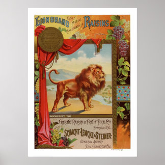 Affiche California Raisins 1890