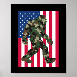 Affiche Camouflage Bigfoot Sasquatch