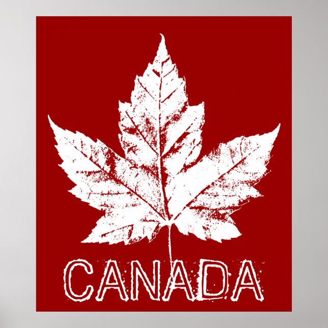 Affiche Canada Drapeau Maple du Canada Impression  (Devant)