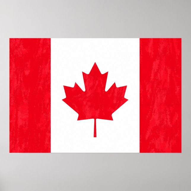 Affiche CANADIENNE sur DRAPEAU (Devant)