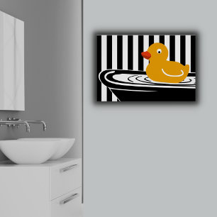 Affiche Canard Jaune Nageant Dans La Baignoire