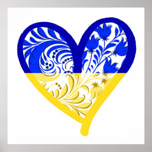 Affiche carré de 24 pouces - Ukraine Support