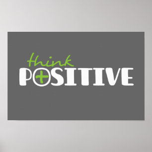 Affiche carrée graphique pense positif
