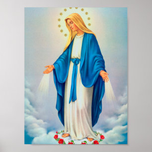 Affiche catholique Notre Dame de l'Immaculée Conce