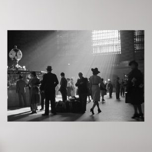 Affiche centrale grande vintage New York City de
