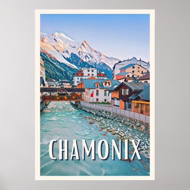 Affiche Chamonix Station de ski (Devant)