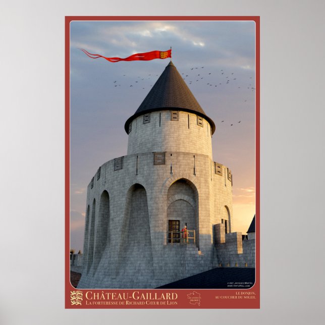 Affiche CHÂTEAU-GAILLARD - Le donjon, au coeur (Devant)