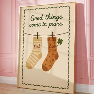 Affiche Chaussettes Chanceuses   Impression Motiva