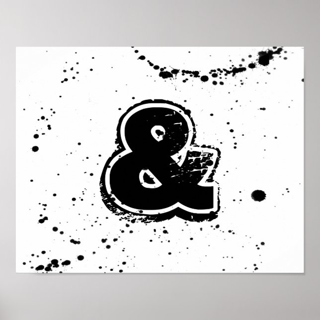 affiche chic moderne en noir et blanc (Devant)