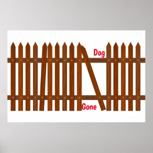 Affiche Chien Parti