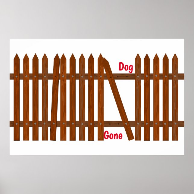 Affiche Chien Parti (Devant)