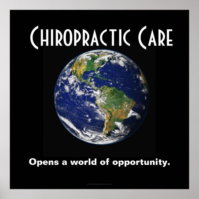 Affiche chiropratique : ouvre un monde d'opportuni (Devant)