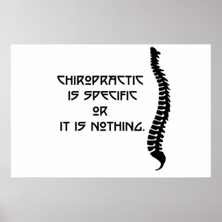 Affiche chiropratique spécifique Imprimer. De nomb