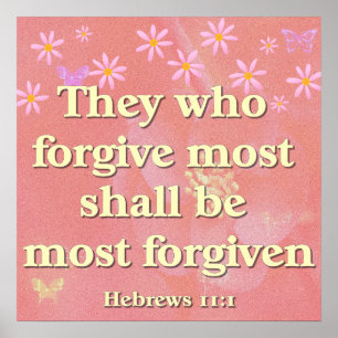 Affiche chrétienne avec la Bible Verse Hébreux 11: