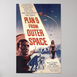Affiche cinématographique "Plan 9 de l'espace extr